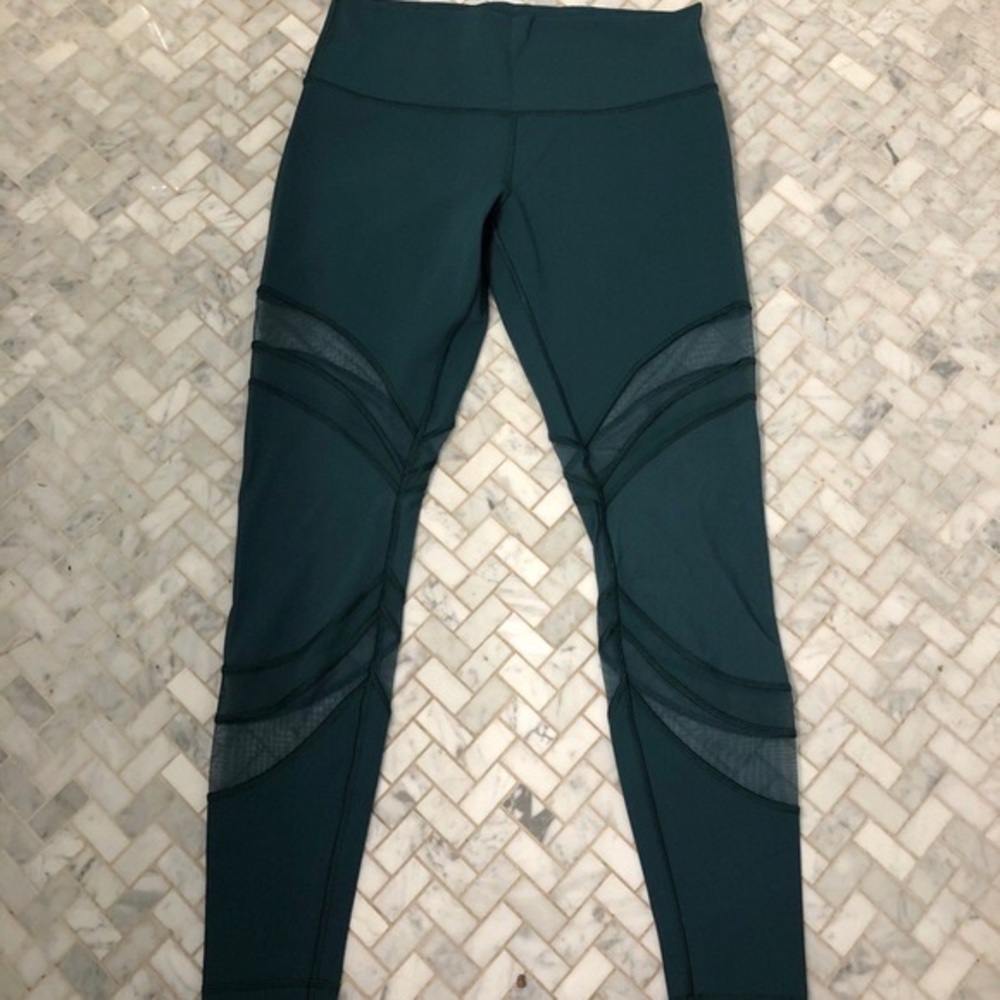 Lululemon 8 Seek The Heat Tight Green Jasper 28" High Rise